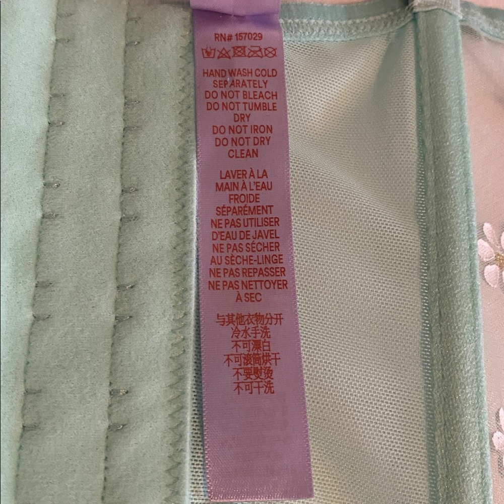 Savage X Fenty Puff Daisy Unlined Bustier Mint Hint Green Size Large - Picture 8 of 16